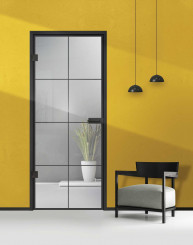 Ganzglastür linesPlus S Typ 8 auf Float Glas DIN Rechts