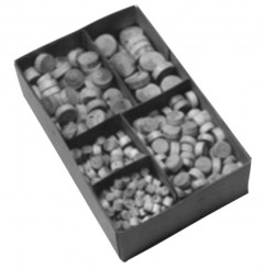 Facett Aspot Fichte Sortiment, D-15, 20, 25, 30, 35mm, 9mm hoch, VPE: 500 Stück 