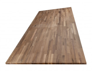 Leimholzplatte Schwarznuss A-C keilgezinkt