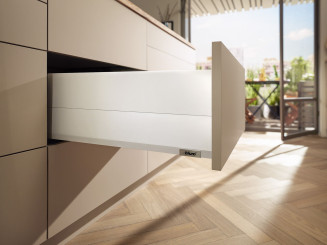 Merivobox Set Modular mit Boxcap Frontauszug Höhe E Seidenweiß