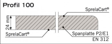 Abschlusskappe GenoTop Weiß Profil 1 ohne Blende