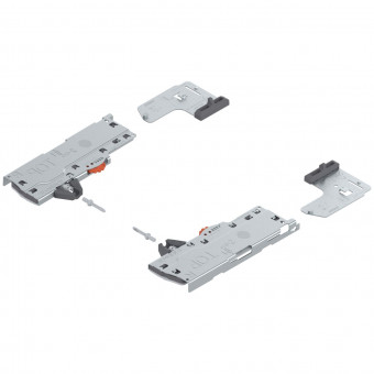 Blum Tip-on Blumotion Einheit Typ S1 NL 270-300 mm - Blum Tip-On Blumotion Set 
(Einheit + Mitnehmer + Adapter) für 
Legrabox/Movento, Typ S1, 
NL=270-349 mm, Gesamtgewicht des 
Auszugs=10-20 kg, links/rechts, R7035
lichtgrau, T60L7140