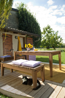 Terrassendielen südtiroler Gebirgslärche beids. fein geriffelt - Terrassenholz südtiroler Gebirgslärche beids. fein geriffelt