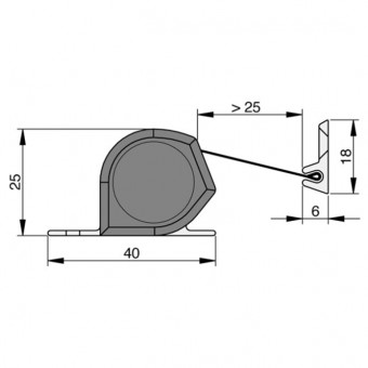Athmer Fingerschutzrollo Nr. 25 Länge 1925 mm silber - Athmer Fingerschutzrollo Nr. 25 
Länge 1925 mm nicht kürzbar
Auszugslänge 260 mm
Tuch ( schwarz ) 
mit sichtbarer Verschraubung, 
Profil silberfarbig 
5-101-1925-2109