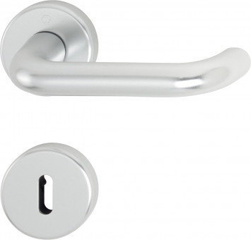 Hoppe Paris Alu F1 - <p>Hoppe Rosettengarnitur Paris Alu F1 mit Schnellstift-Verbindung</p>
