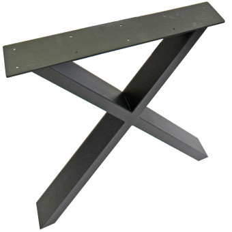 Metall-Tischbeine Model X schwarz - Metall-Tischbeine Model X aus Vierkant-Rohren
schwarz pulverbeschichtet 
Höhe: 721 mm Länge: 700mm 1 Paar