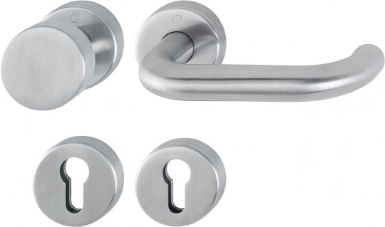 Hoppe Paris Edelstahl - <p><span style="color:black; font-family:&quot;Ubuntu&quot;,sans-serif">Edelstahl- Feuerschutzgarnitur Sertos Kl. 4 mit PZ-Lochung</span></p>
