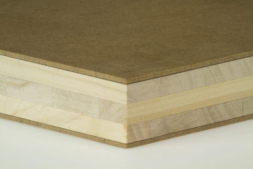 Tischlerplatten STAB 5-fach Triple Core - <p>Tischlerplatten STAB 5-fach Triple Core AW100 Melamin Mittellage: kreuzverleimt, Pappel/Fichte/Pappel Deck: beids. HDF ca. 3,5 mm</p>
