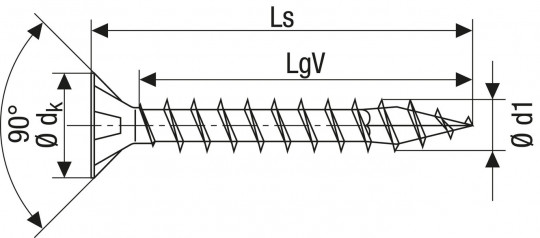 Spax Universalschraube Ø4,5x45mm Wirox KS-Z2 Vollge. 500St - Spax Universalschraube Ø4,5x45 mm, Kreuzschlitz Z2, 
Senk-Multi-Kopf, Vollgewinde, 
Wirox (A9J), 4CUT-Spitze, gehärtet, gleitbeschichtet, VPE: 500 Stück 1081010450455 | 2
