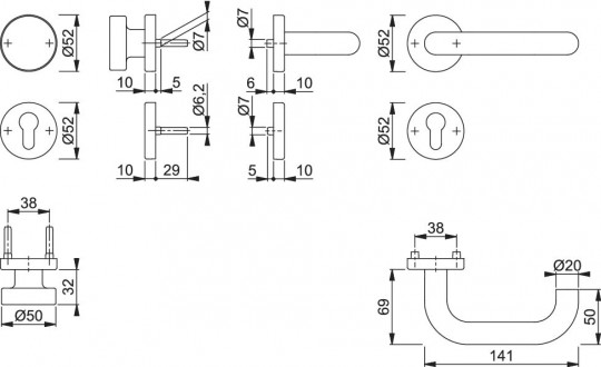 Hoppe Paris Edelstahl - <p><span style="color:black; font-family:&quot;Ubuntu&quot;,sans-serif">Edelstahl- Feuerschutzgarnitur Sertos Kl. 4 mit PZ-Lochung</span></p>
 | 2