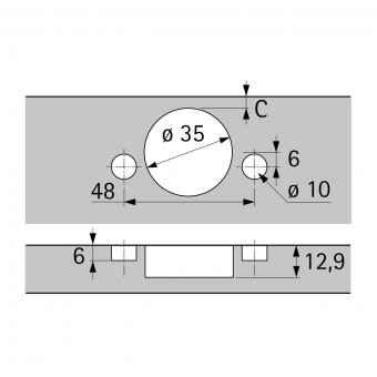 Topfband Sensys 8639i W90 vorliegend vernickelt - Topfband Sensys 8639i W90 Scharnier,
gedämpft vorliegend,
B26mm 52x5,5/48x6mm Fix vernickelt,
9087535 | 3
