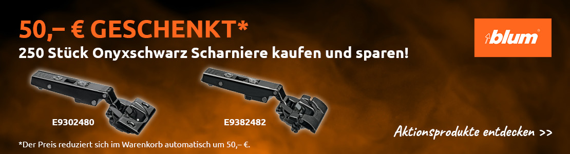 Blum Aktion Onyxschwarz Scharniere
