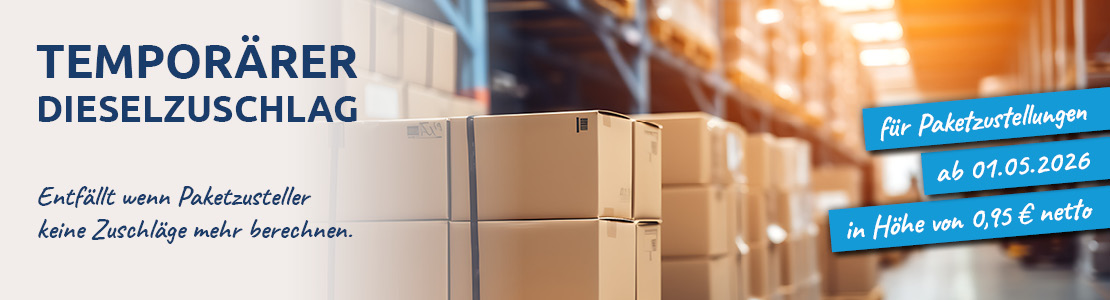 Temporärer Dieselzuschlag Paketzustellungen