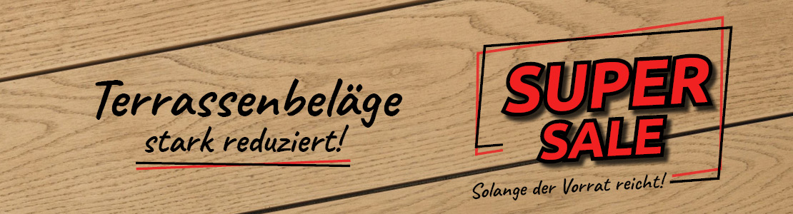 Terrassendielen stark reduziert